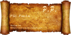 Pál Paula névjegykártya