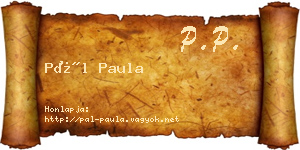 Pál Paula névjegykártya