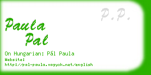 paula pal business card